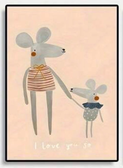 Scandi Animal Nursery Print - Set of 3