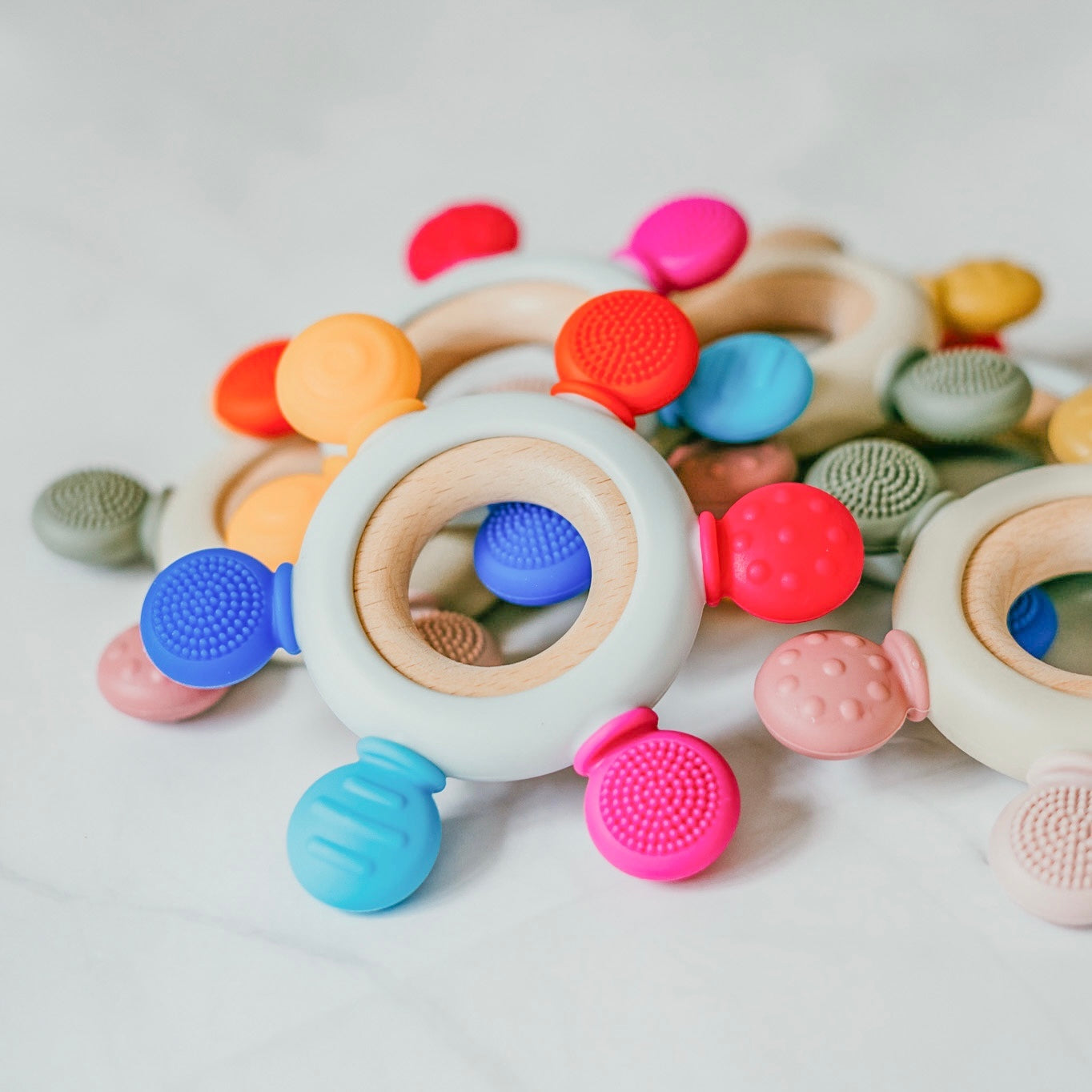 Multi-Textured Teething Ring