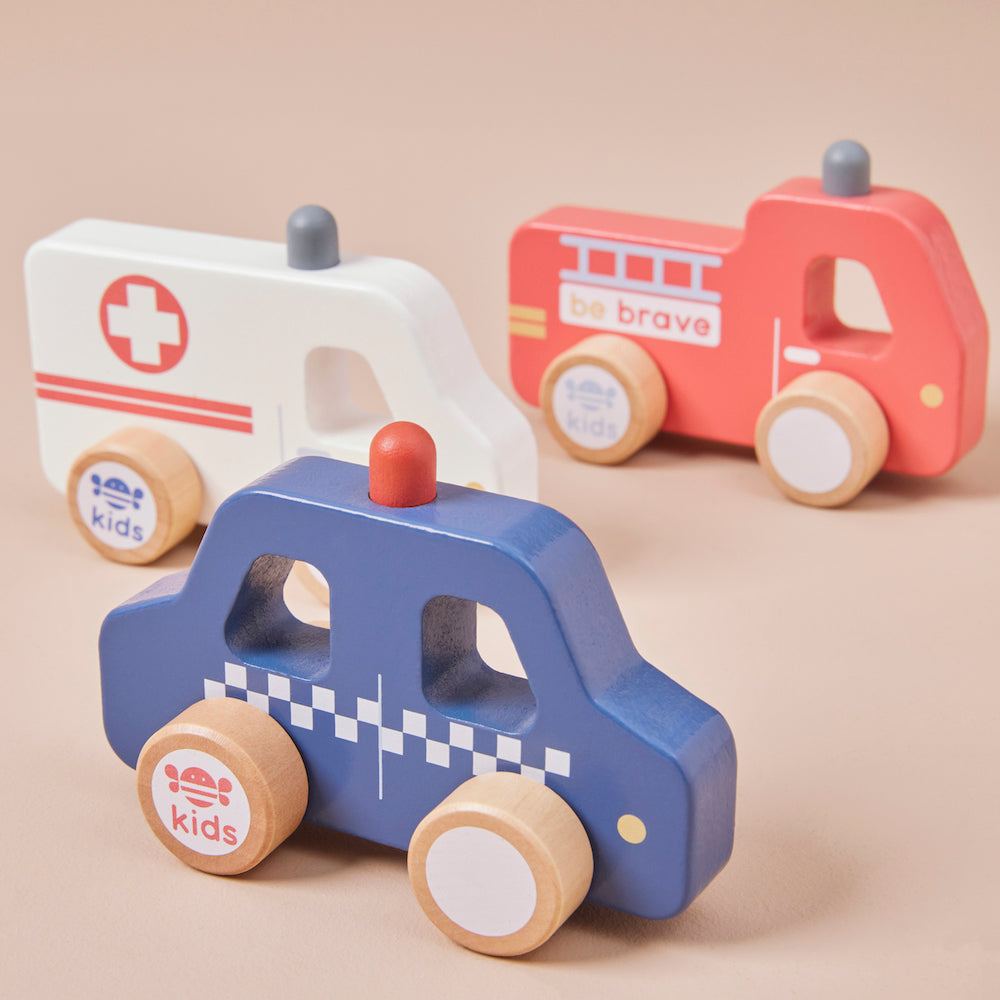 Wooden Emergency Vehicle Toys
